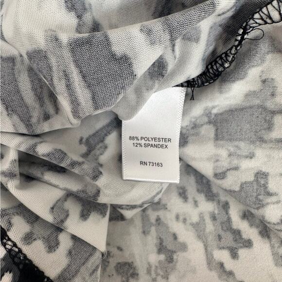 Melissa Paige faux wrap short sleeved houndstooth blouse size large - Picture 4 of 6